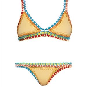 SET! KIINI TULI Pale Yellow Crochet Trimmed Bikini